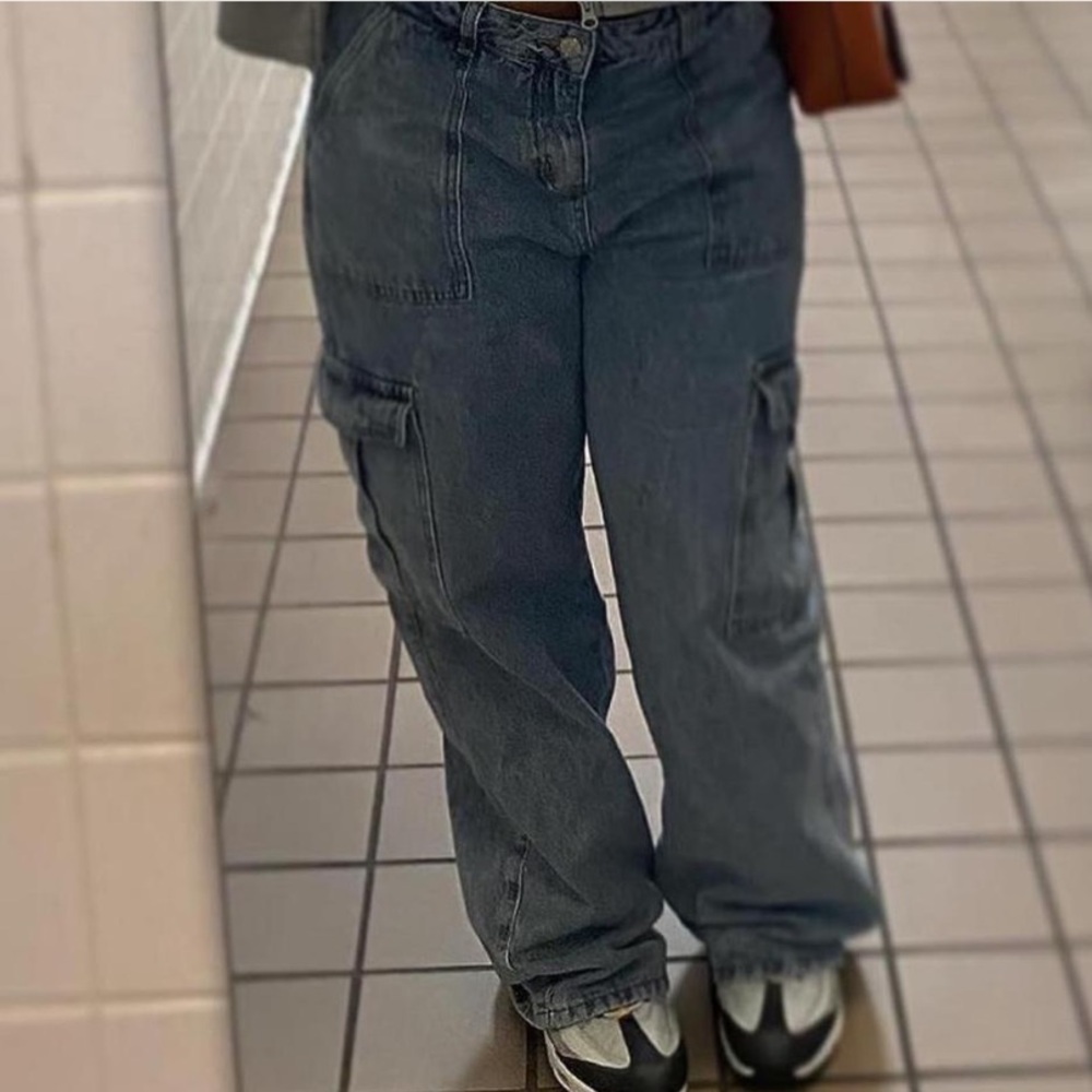 Denim Cargo Jeans
